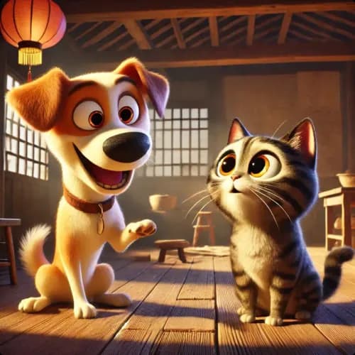 Colorful illustration of Why Dog and Cat are Enemies - Appreciation and Trust
