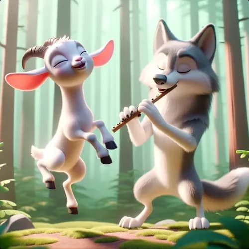 The Young Goat and the Wolf as Musician