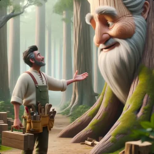 The Carpenter and the Oak Tree