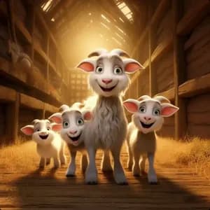 The Goat with Three Kids