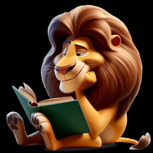 An illustration of a lion's head